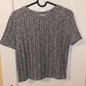 Zara Grey Cropped Shirt